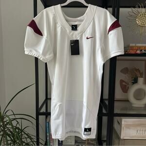 Nike Vapor Pro White Maroon Short Sleeves Football Training Jersey Men’s Large